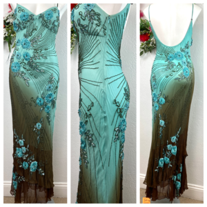 Mac Duggal Couture Beaded Silk Formal